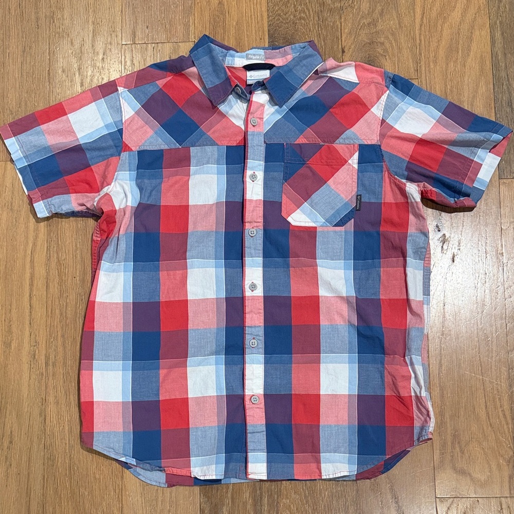 Columbia Sportswear Men’s Plaid Short Sleeve Button-Up Shirt